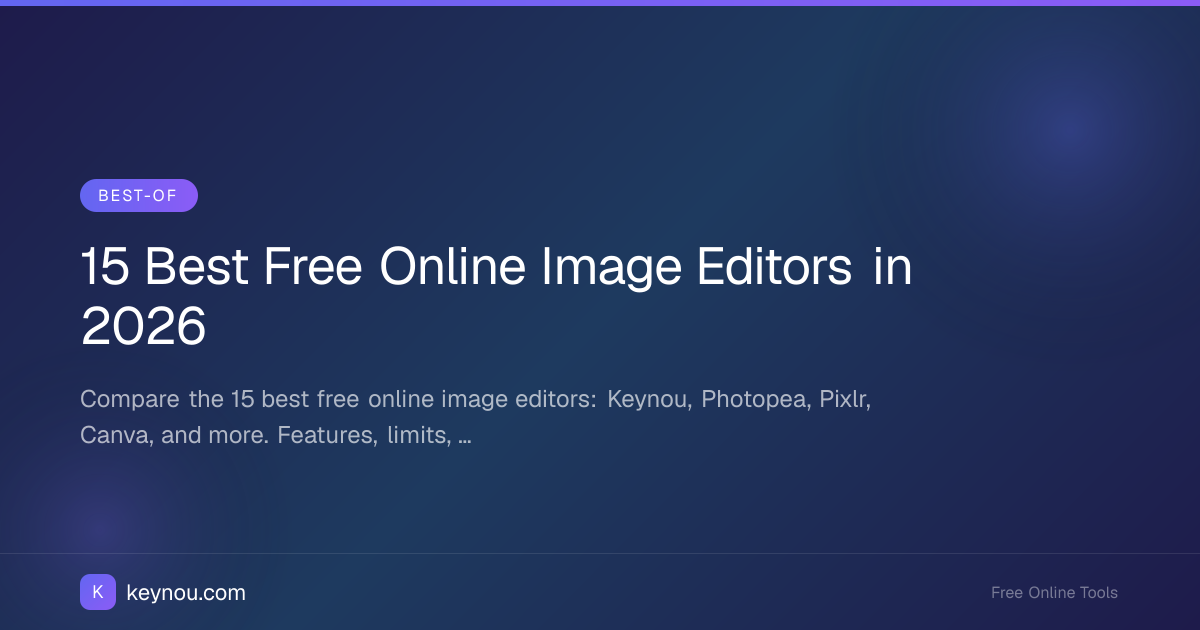 15 Best Free Online Image Editors in 2026