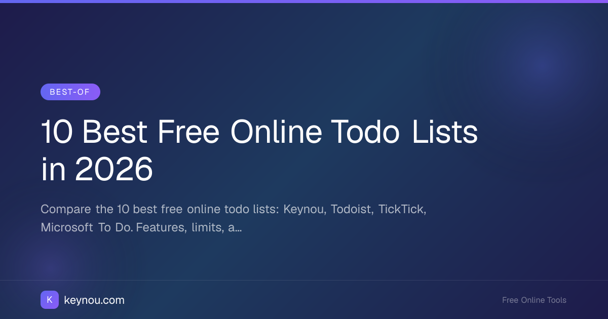 10 Best Free Online Todo Lists in 2026