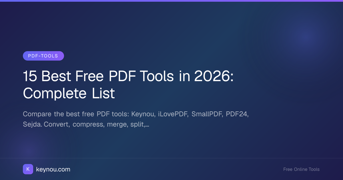 15 Best Free PDF Tools in 2026: Complete List