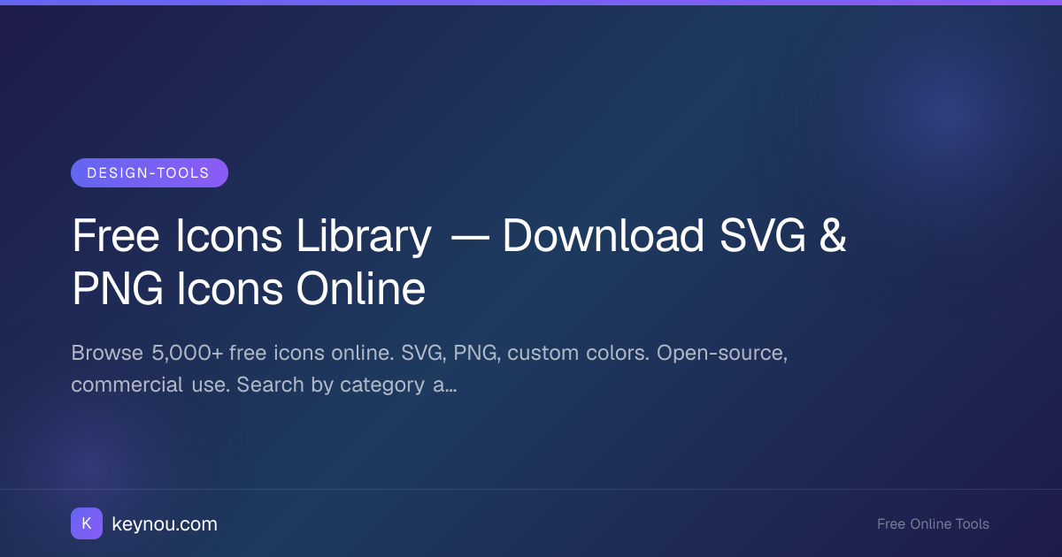 Free Icons Library — Download SVG & PNG Icons Online